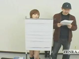 Subtitled jaapani quiz video koos nudistlik jaapan õpilane