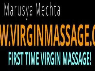 Young woman to girl virgin massage with hardcore orgasm