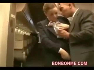 Luft hostess fucks passenger