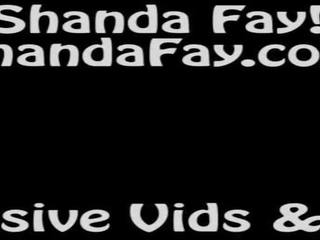 Shanda fay jerks off hard manhood with sarung tangan!